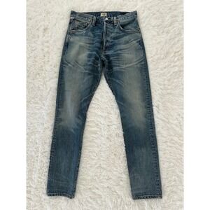 Citizens of Humanity Rowan Relaxed Slim Jeans Size 30 Distressed Wash Denim